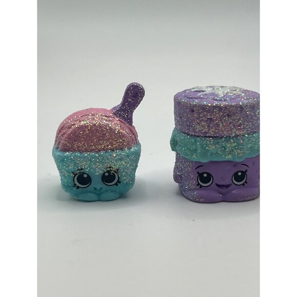 Random Lot of Glitter Finished Shopkins Total Of 5 Mini Figures Collectibles - Picture 2 of 5